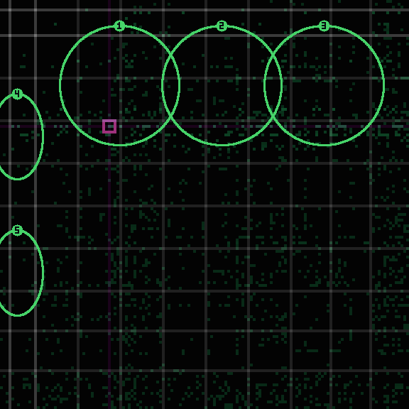 Encircled drift receipt for commit b99171862 — green in-lane rings, amber bleed, red drift