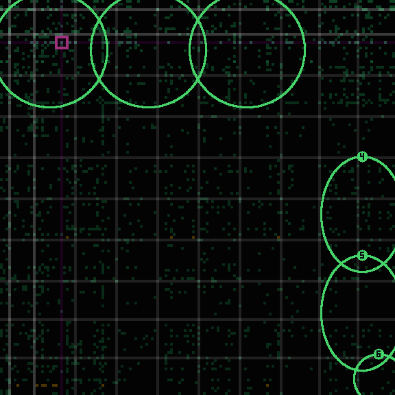 Encircled drift receipt for commit df11e6857 — green in-lane rings, amber bleed, red drift