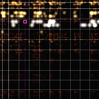 The same walk run on the code that shipped, on the same lattice, lit in a different pattern.