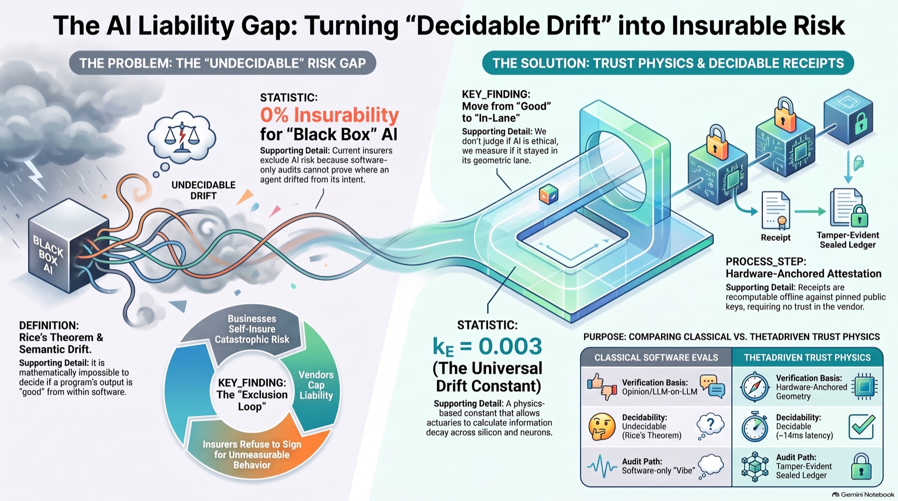 The AI Liability Gap: Turning "Decidable Drift" into Insurable Risk