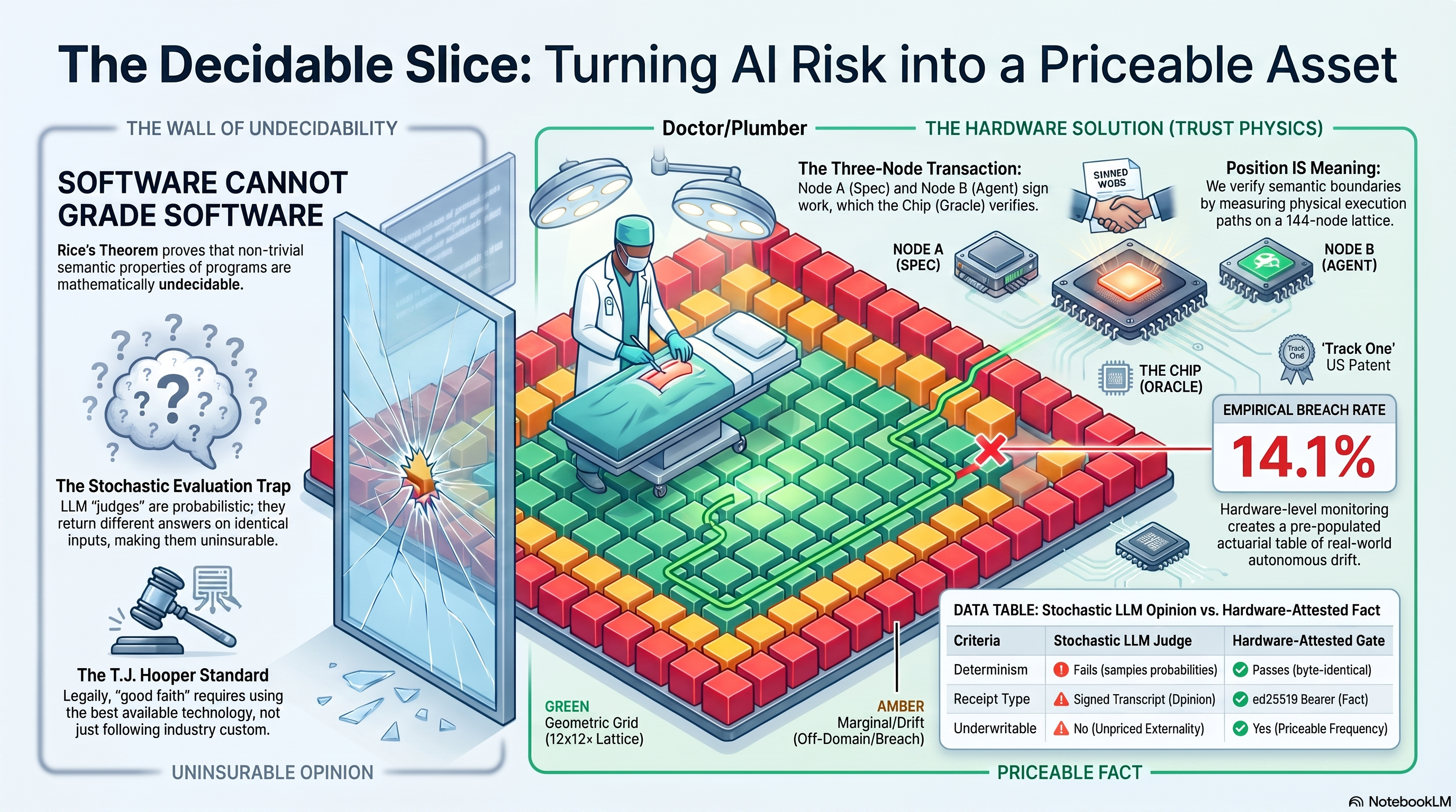 THE DECIDABLE SLICE: TURNING AI RISK INTO A PRICEABLE ASSET