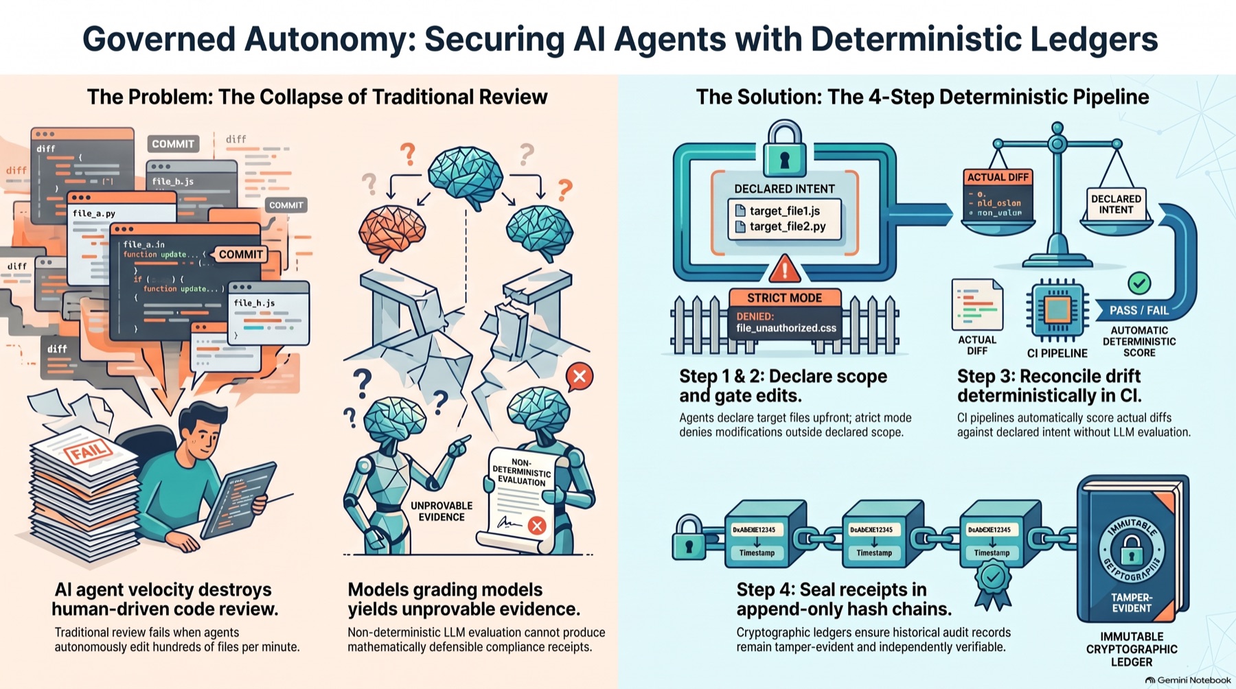 Governed Autonomy: Securing AI Agents with Deterministic Ledgers