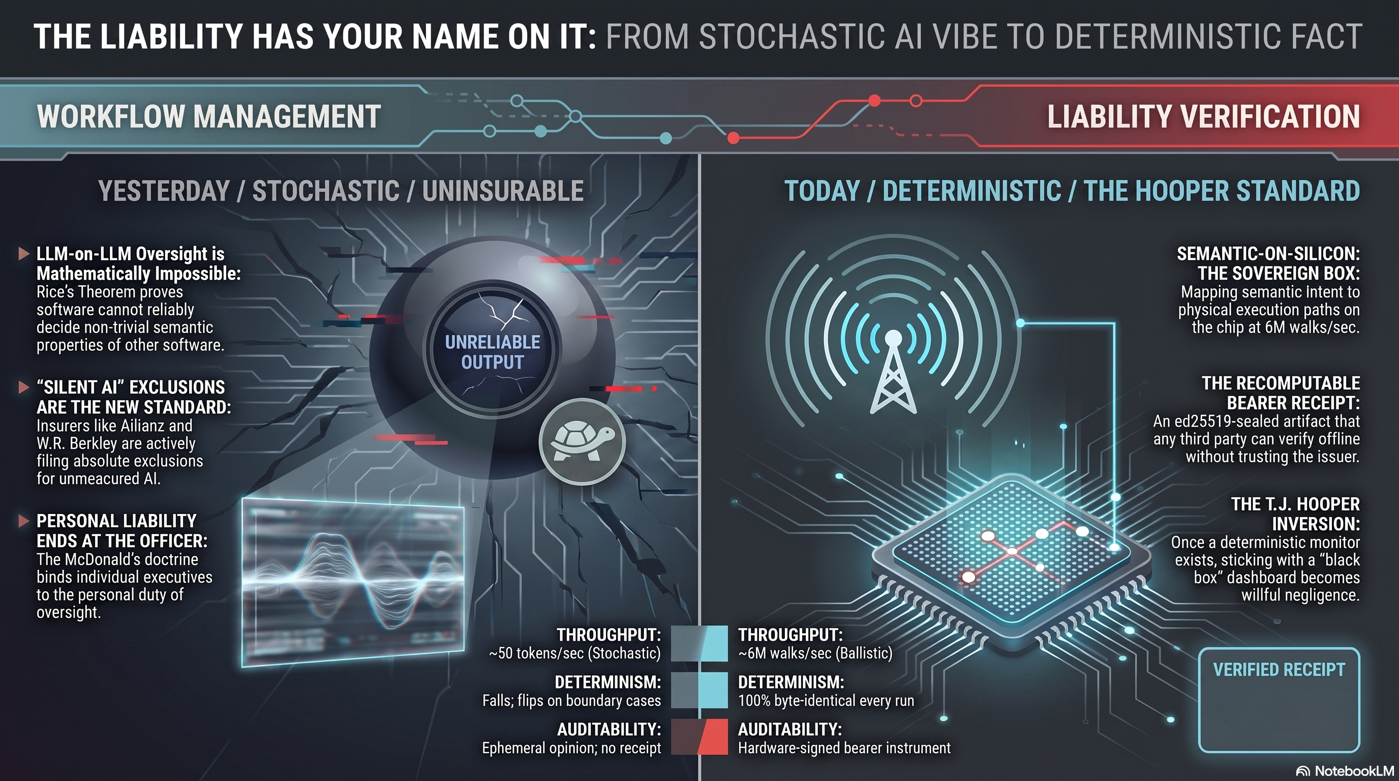 THE LIABILITY HAS YOUR NAME ON IT: FROM STOCHASTIC AI VIBE TO DETERMINISTIC FACT