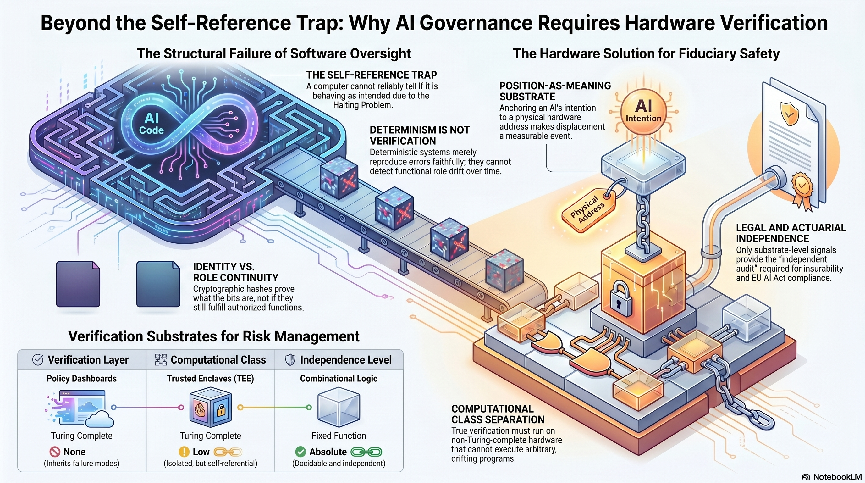 BEYOND THE SELF-REFERENCE TRAP: WHY AI GOVERNANCE REQUIRES HARDWARE VERIFICATION