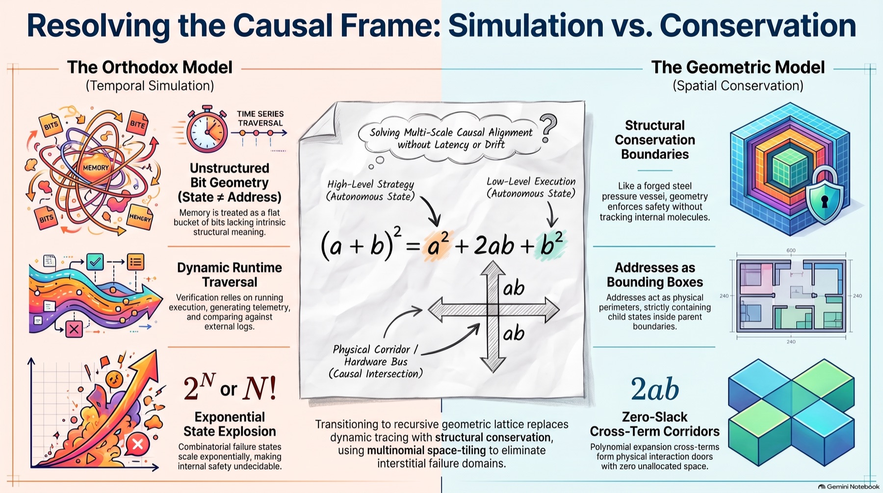 Resolving the Causal Frame: Simulation vs. Conservation